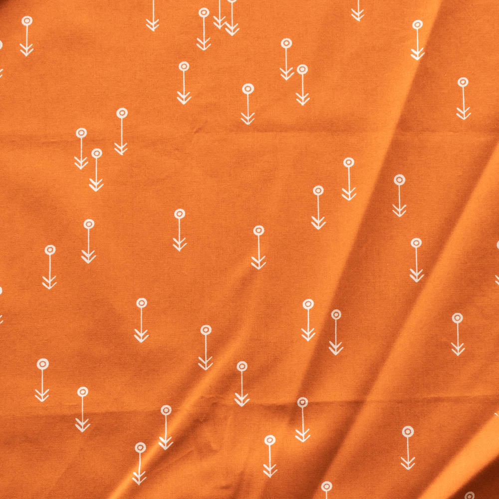 Desert Flowers Orange Poplin