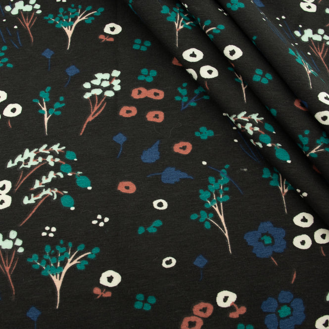 Farrah Floral Black Jersey Knit