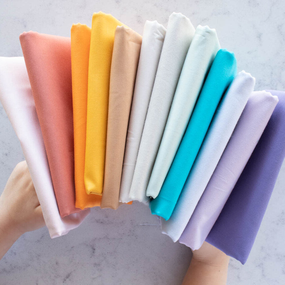 Birch Solid Sampler Fat Quarter Bundle, Fall 2021, 12 Total