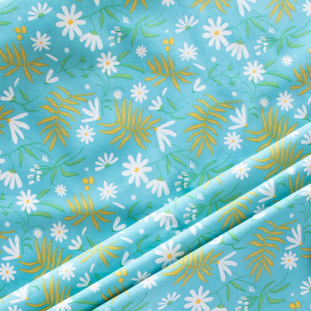 Fronds and Flowers Market Poplin
