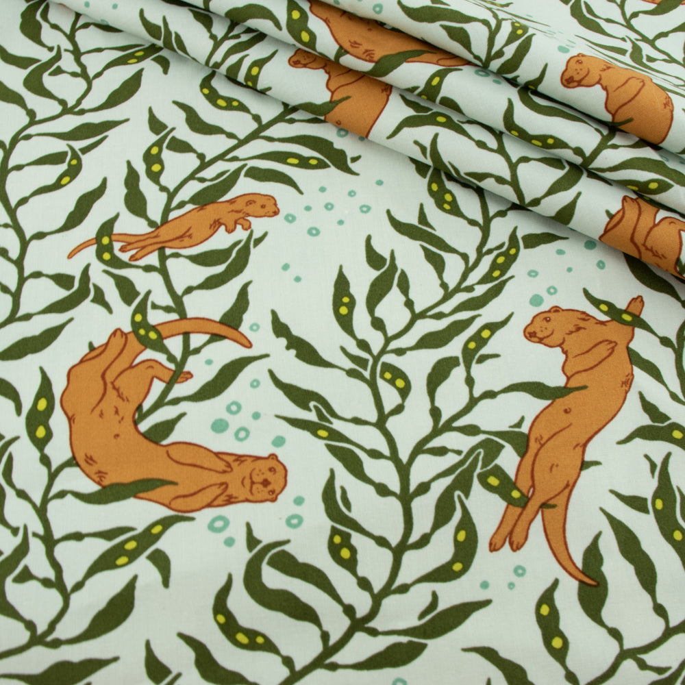 Otters Light Blue Poplin