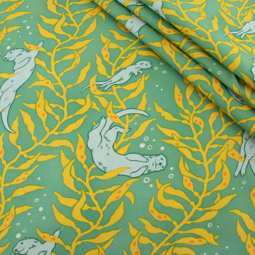 Otters Mid Blue Poplin