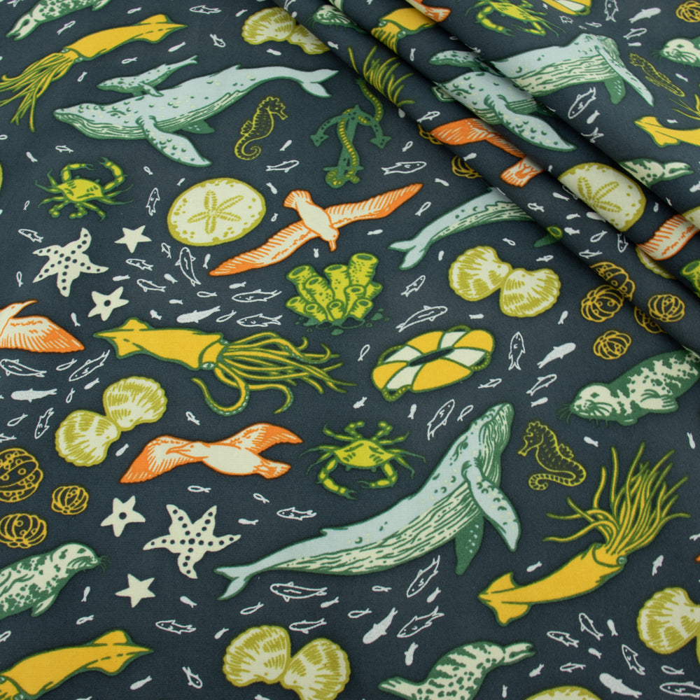 Marine Deep Blue Poplin