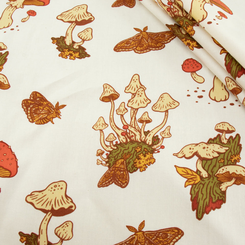 Mushrooms Cream Poplin