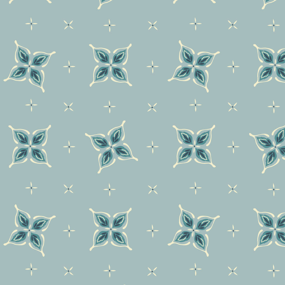 Lucky Bandana Faded Blue Poplin