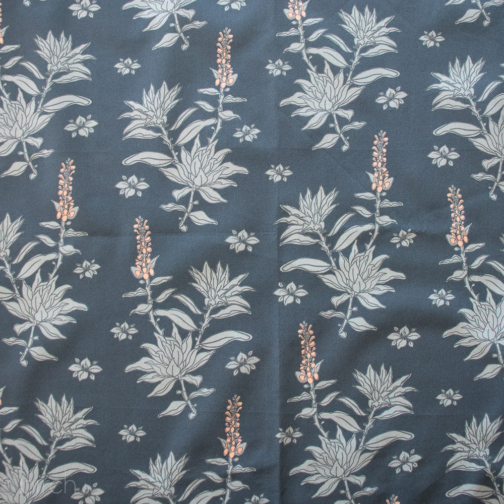 White Sage Dark Denim Poplin