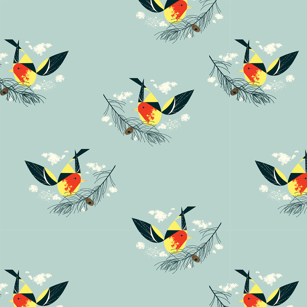 WESTERN TANAGER in KNIT