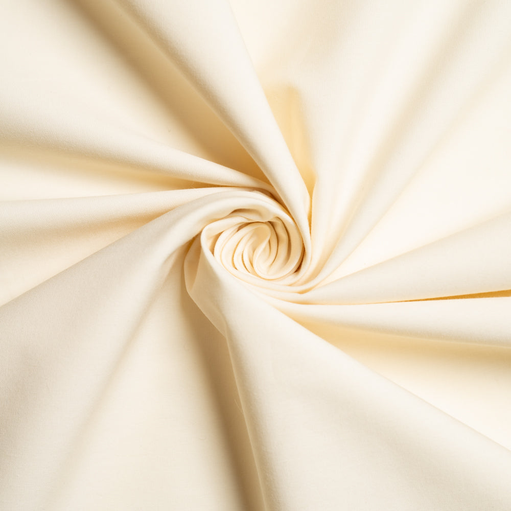 Cream Solid Poplin