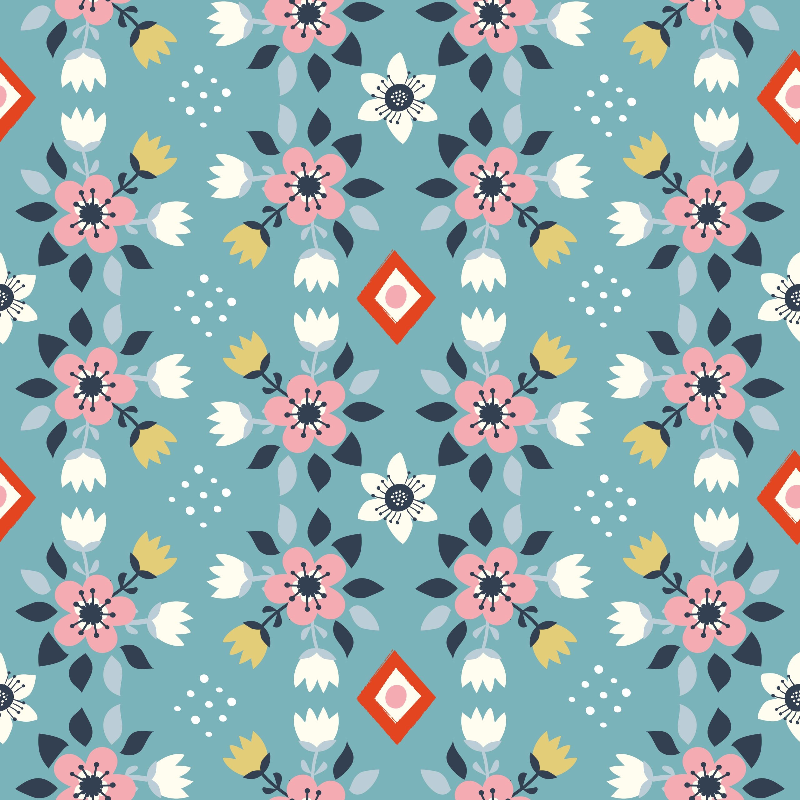 FLOWERBED BLUE KNIT