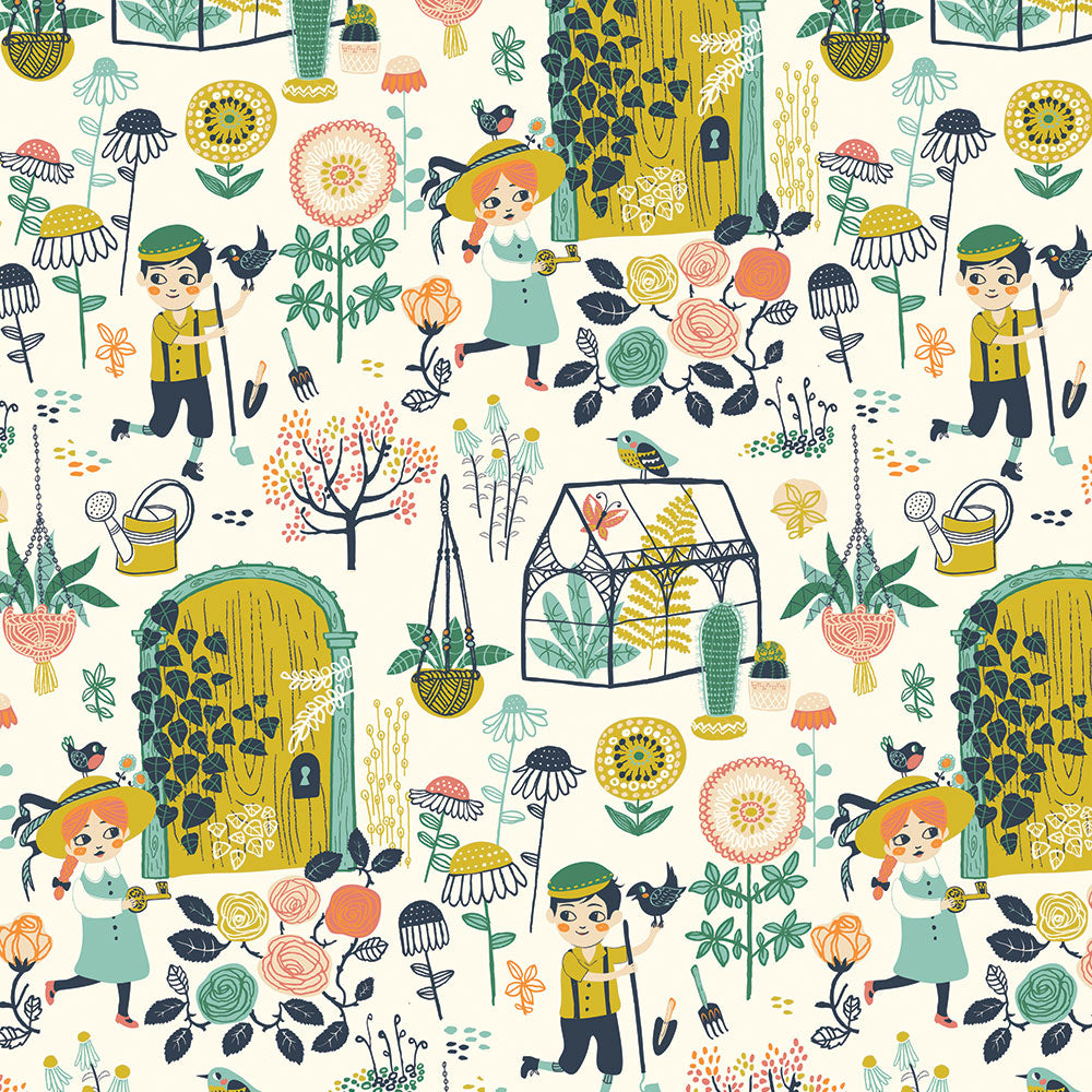 HIDDEN GARDEN MAIN POPLIN