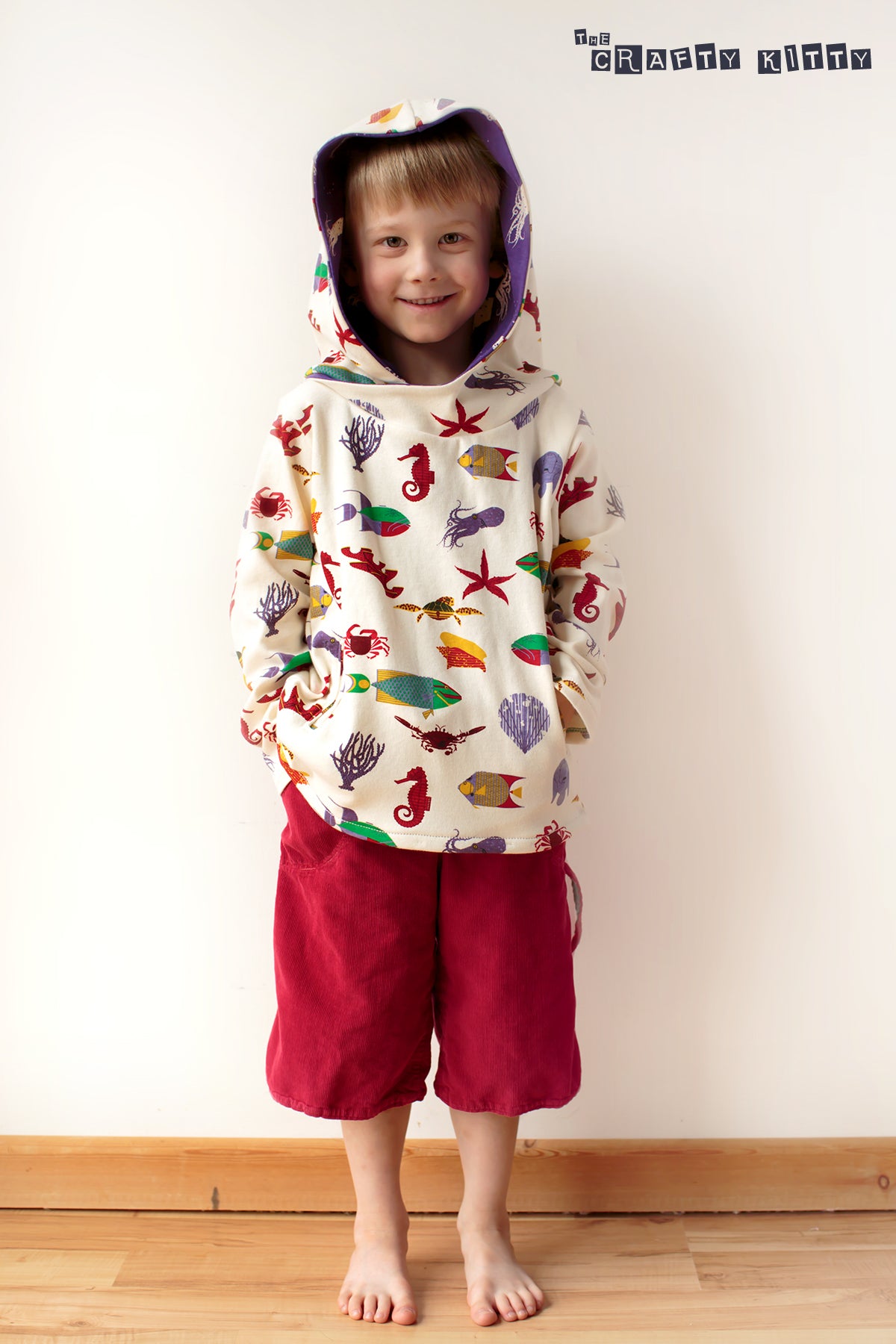 Hooded Sweatshirt | A Free Pattern from The Crafty Kitty!