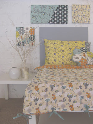 Toddler Bedding Tutorial includes Duvet, Pillowcase and Fitted Sheet