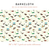Western Birds Barkcloth