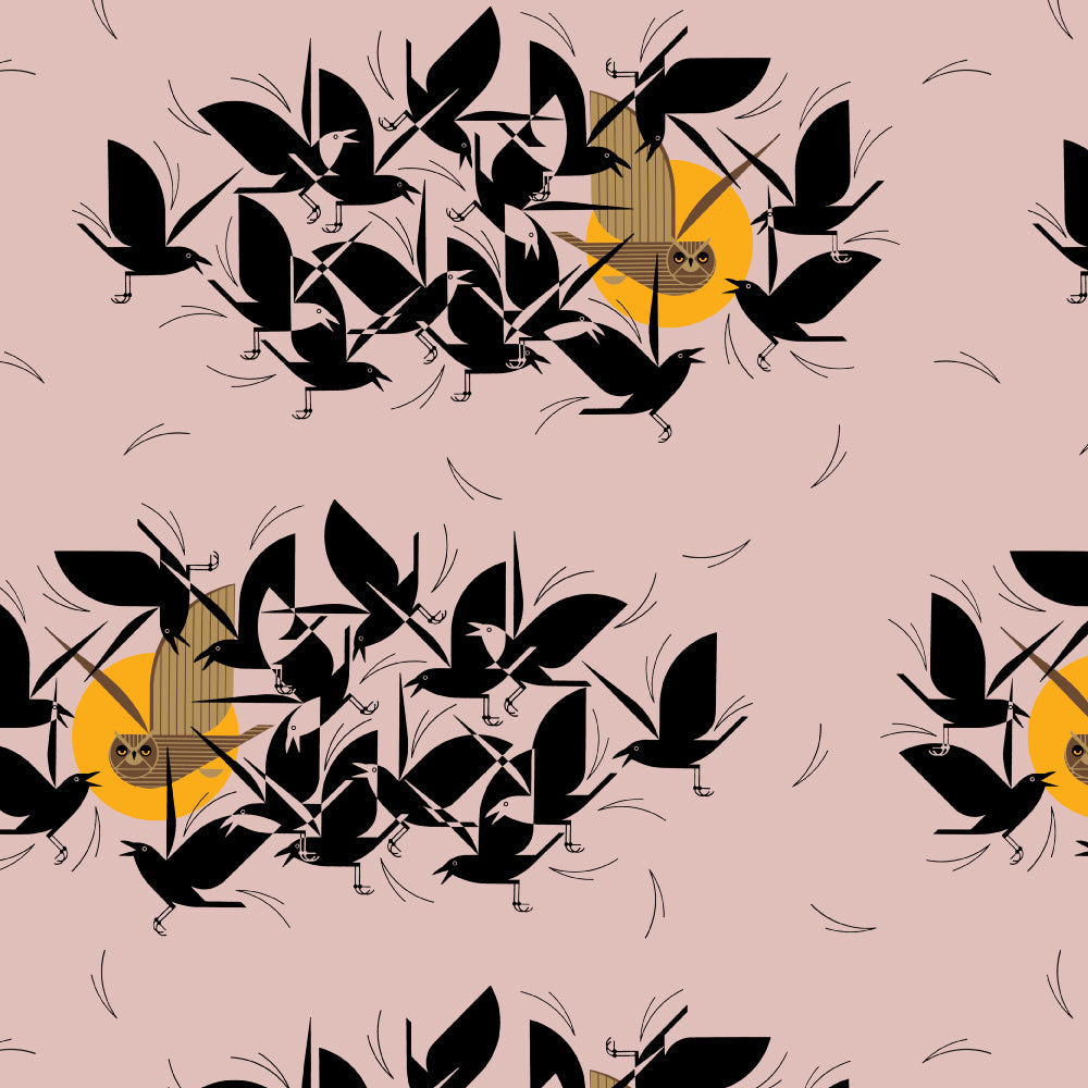 Owltercation Barkcloth