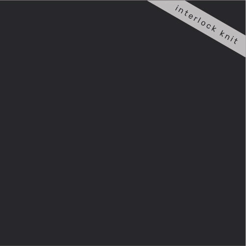 Black Solid Interlock Knit