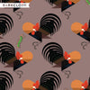 Large Crawling Tale Barkcloth