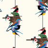 Large Discovery Place Birds Barkcloth