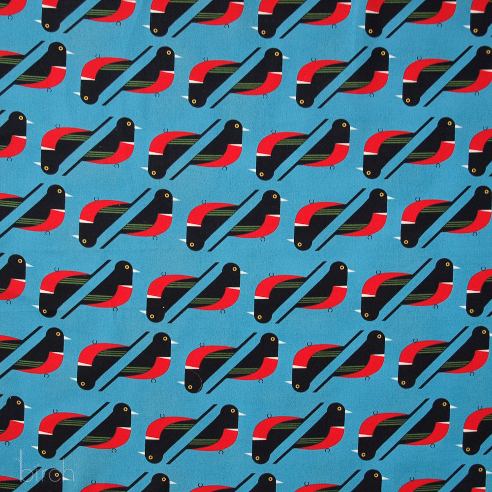 Red Breasted Meadowlark Poplin