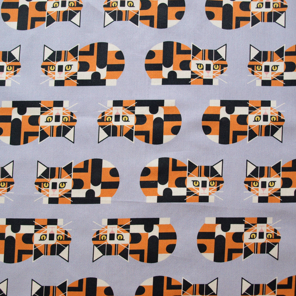Calico Cat Lavender Poplin