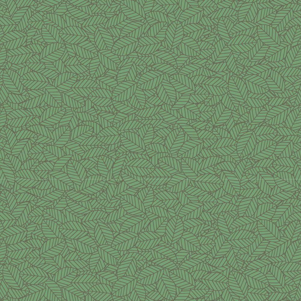 Bed of Leaves Jade Poplin