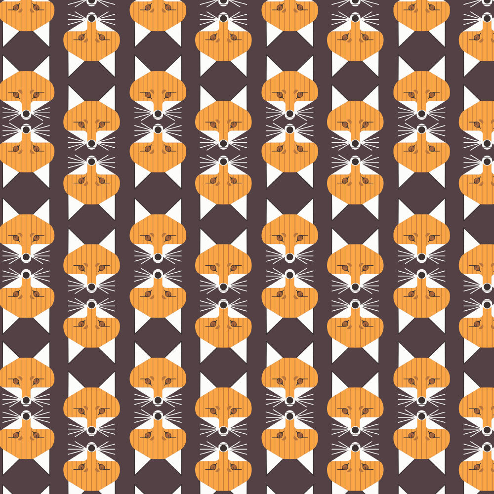 Fox Face Raisin Poplin