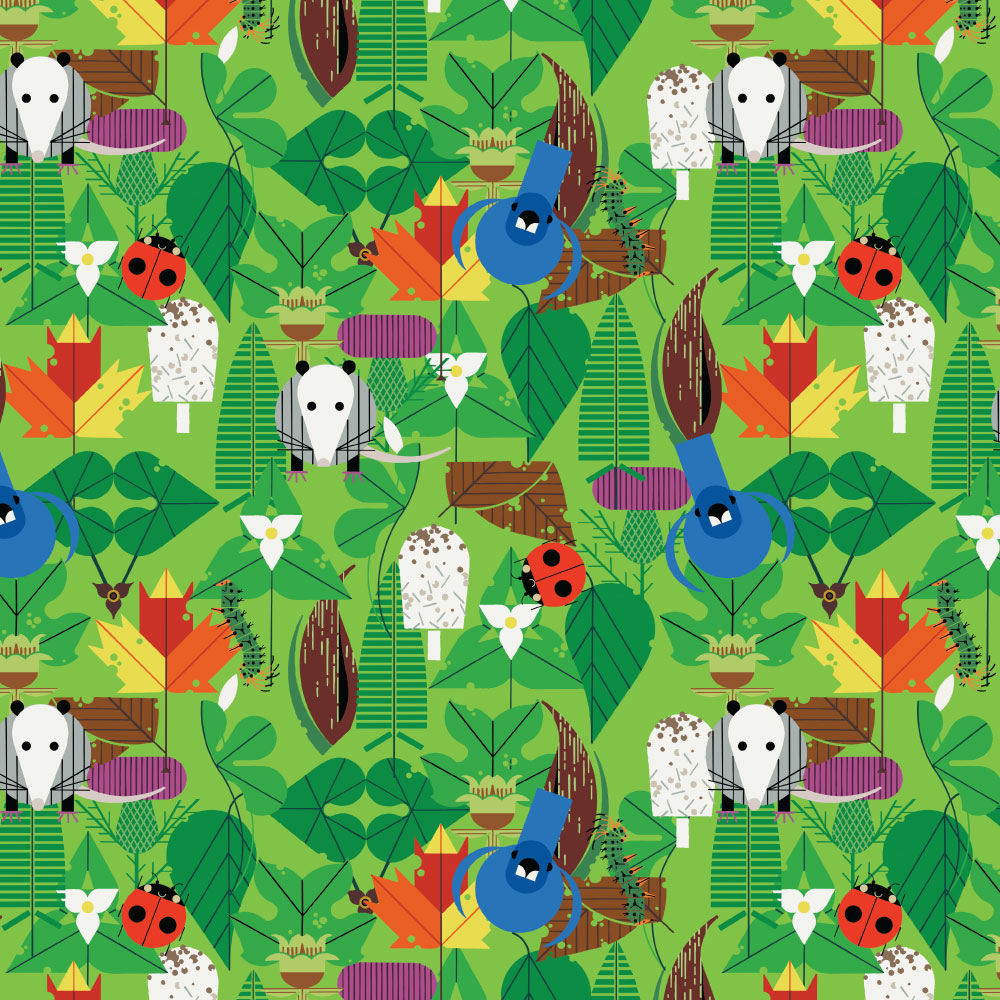 Shaker Lakes Foliage Critters Poplin
