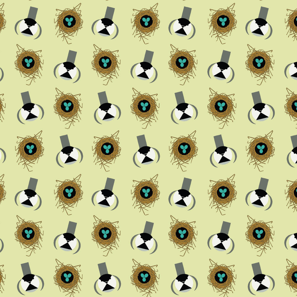 Chickadee and Nest Poplin
