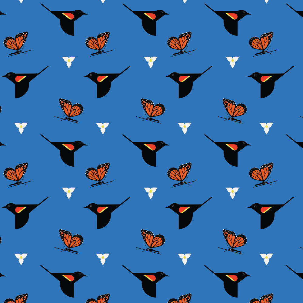 Shaker Lakes Bird and Butterfly Poplin