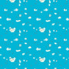 Mini Tracks Blue Poplin