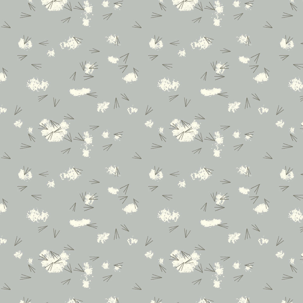 Mini Tracks Gray Poplin