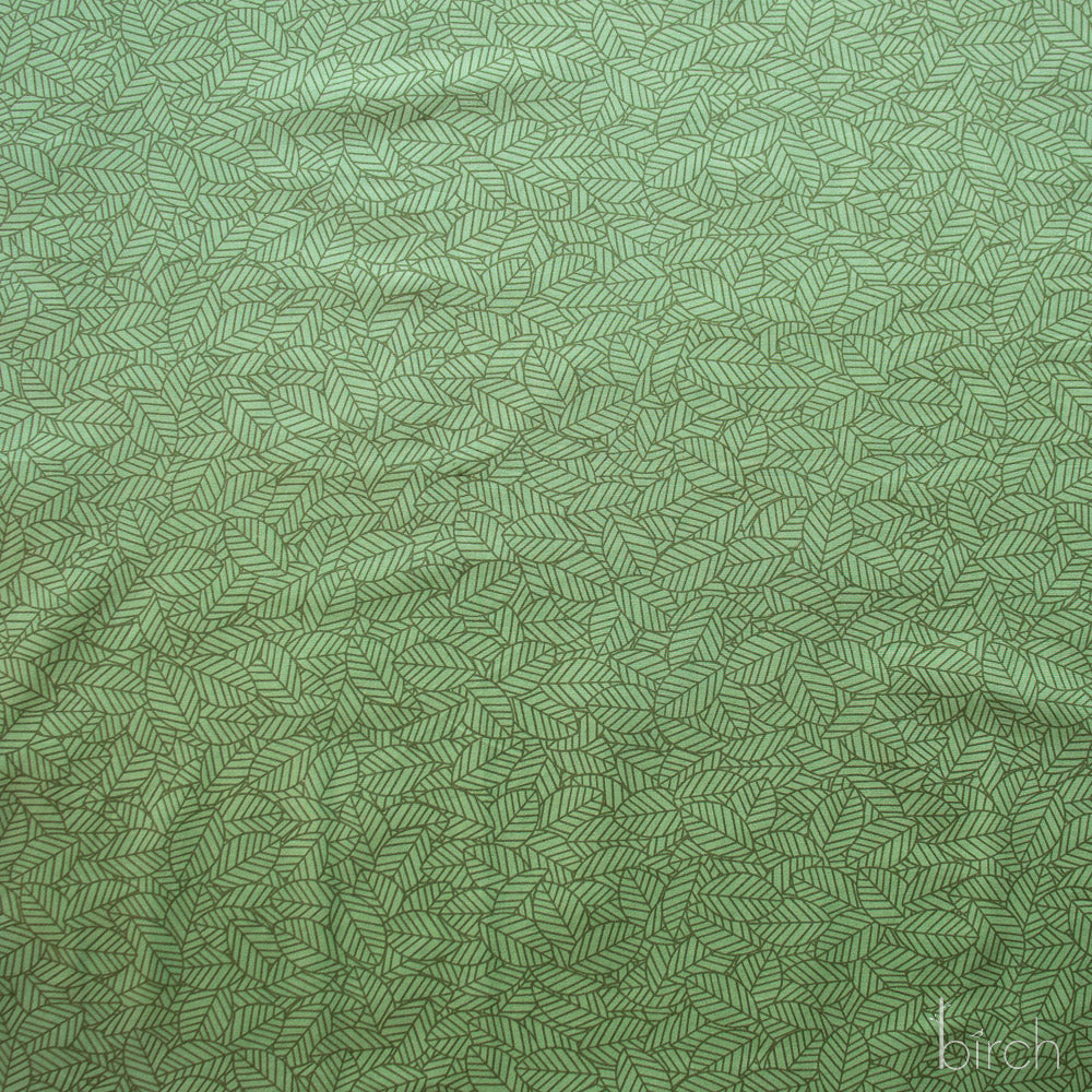 Bed of Leaves Jade Poplin