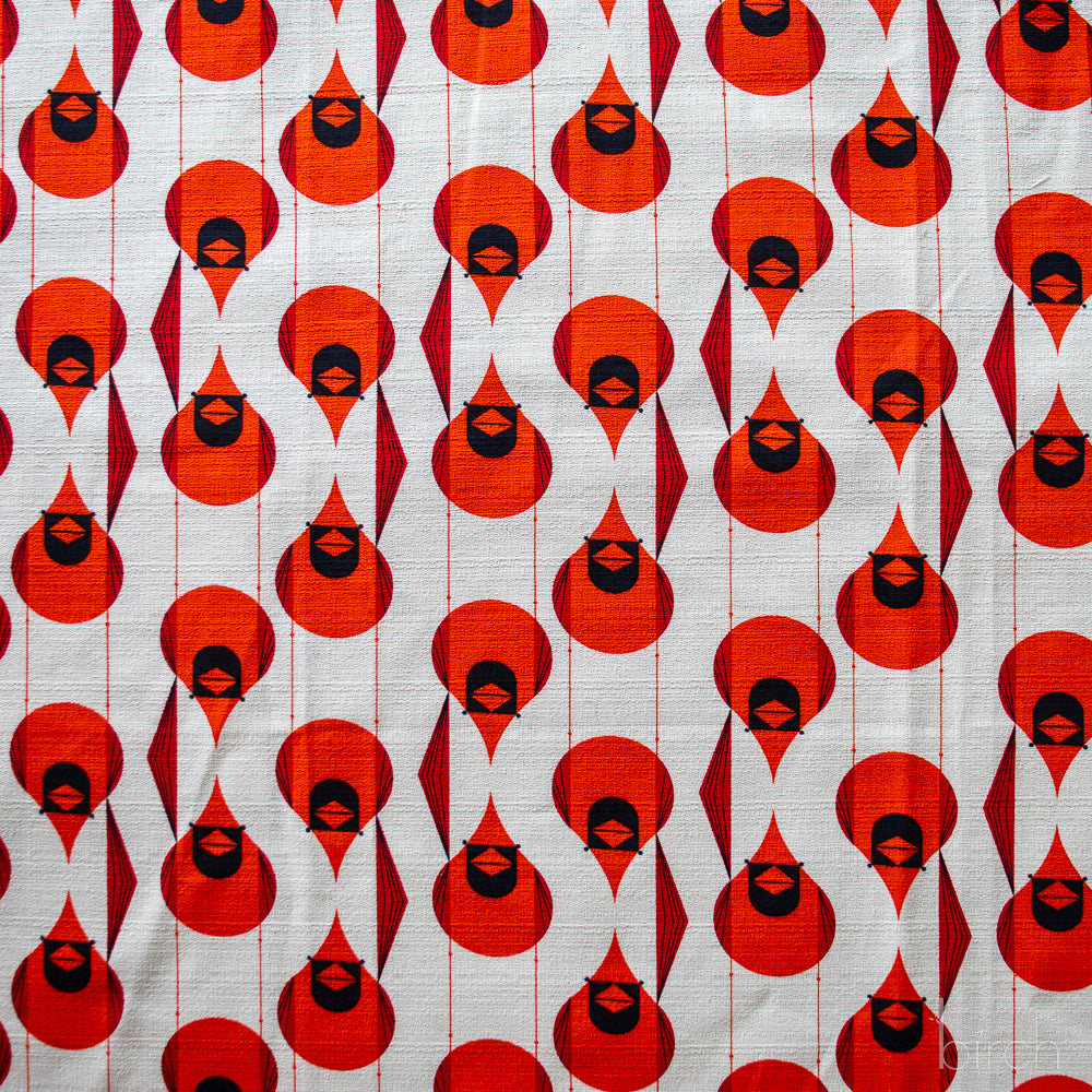 Giant Cardinal Stagger Barkcloth