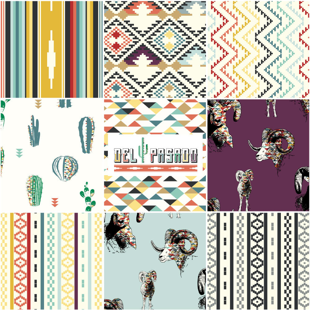 Del Pasado Fat Quarter Bundle, 9 Total