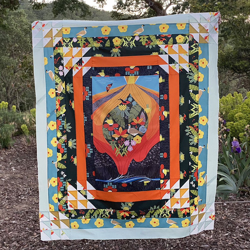Hawaiian Volcanoes Panel {FREE} Quilt Pattern!