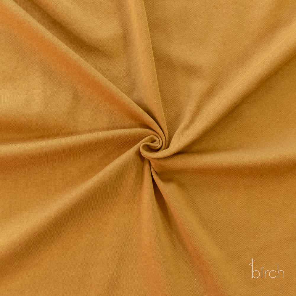 Ochre Solid Interlock Knit