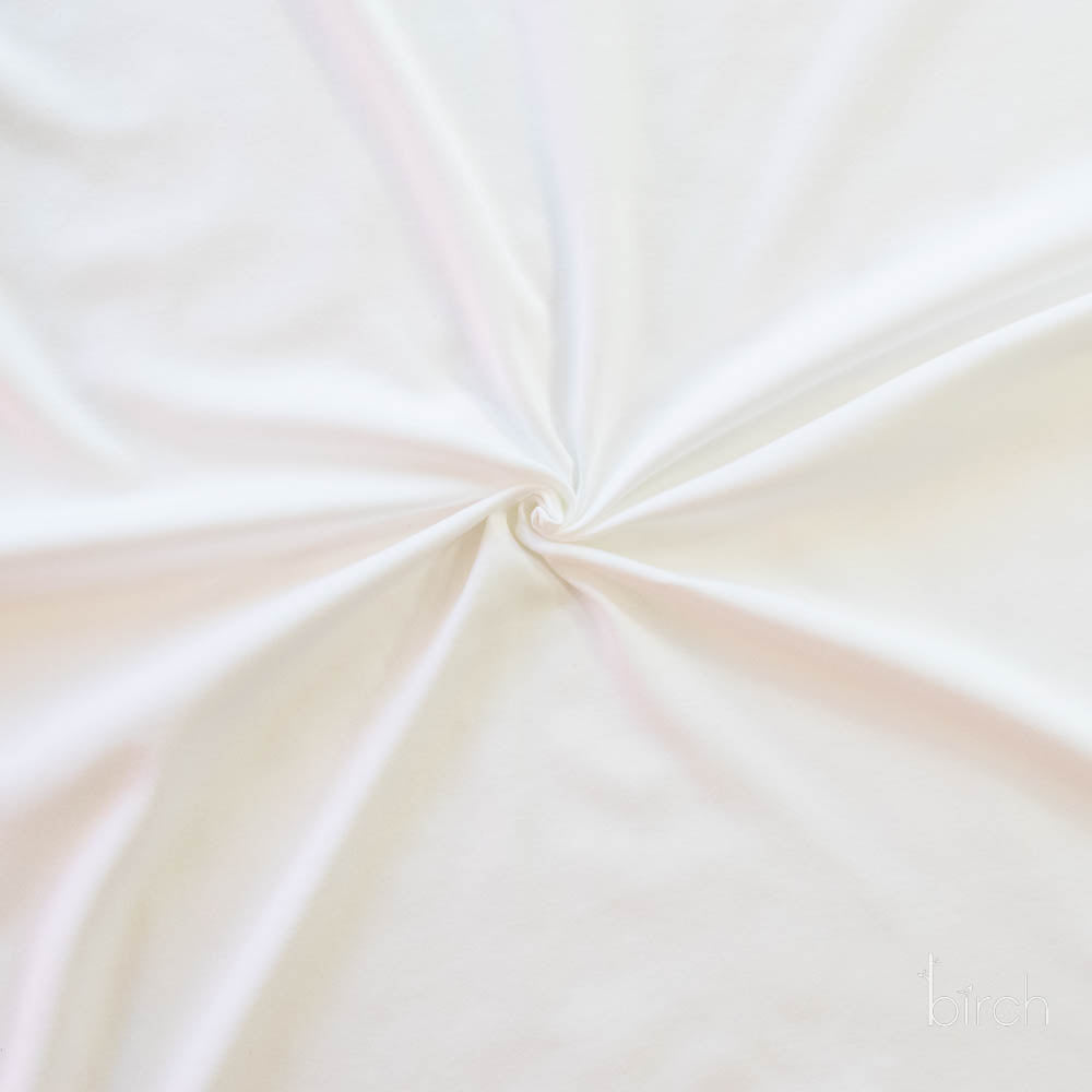 White Solid Interlock Knit