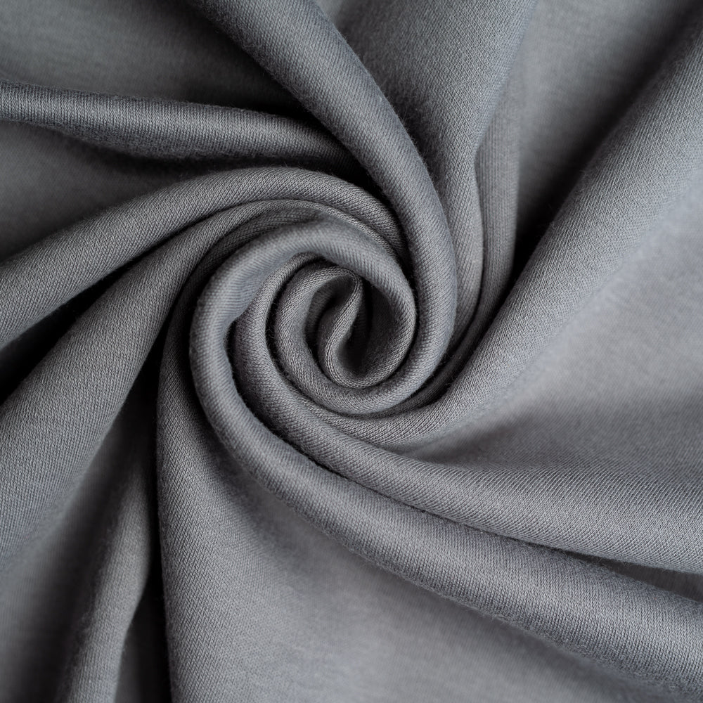 Grey Solid Interlock Knit