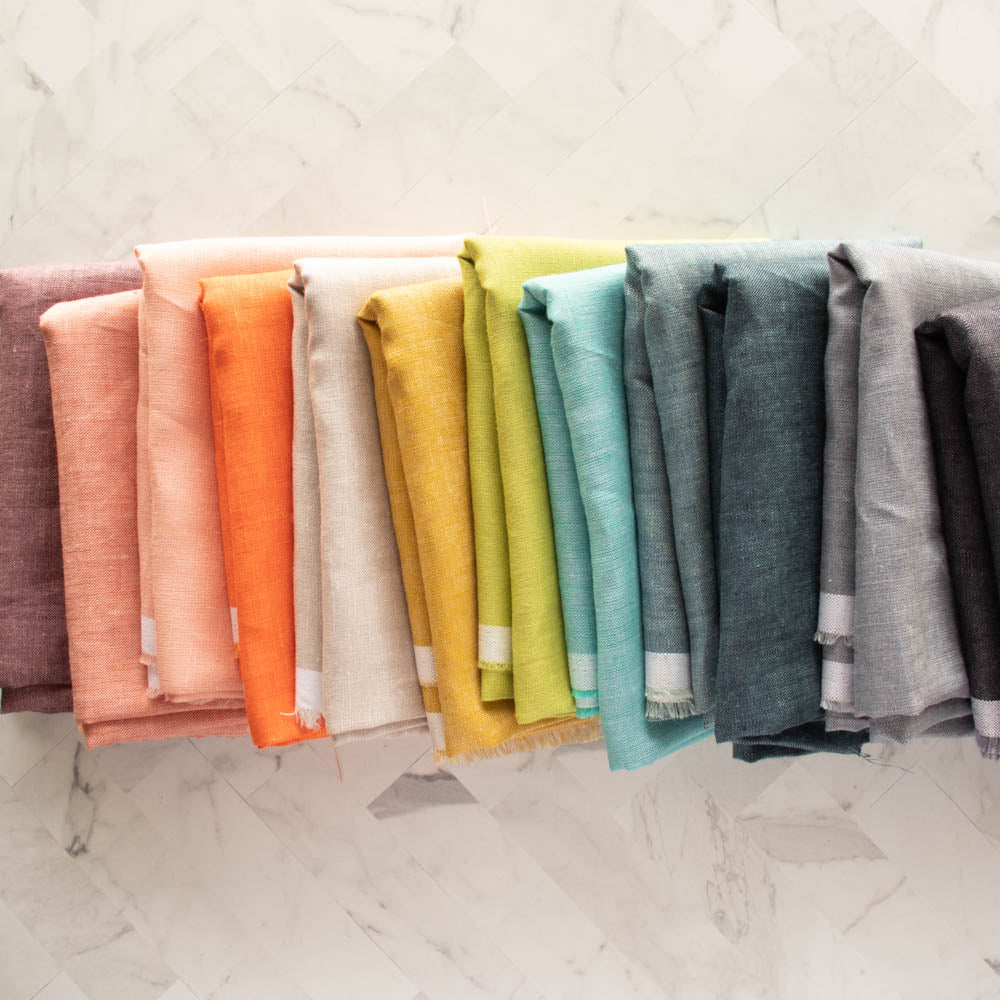 Fall 2021 Yarn Dyed Linen Swatch Pack, 12 Total