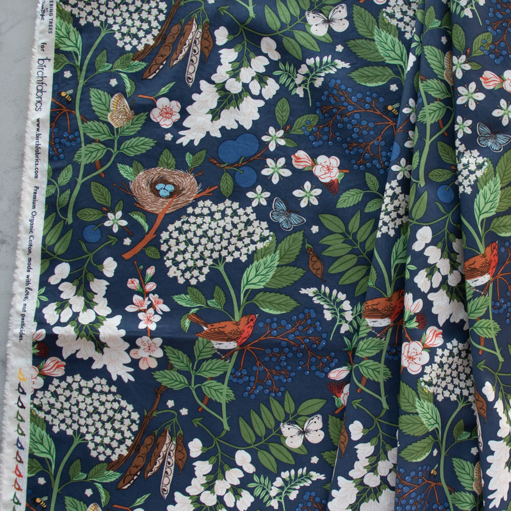 Flowering Trees Night Poplin