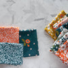Pressed Flowers Deep Teal