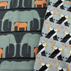 Jumbrella Orange Barkcloth