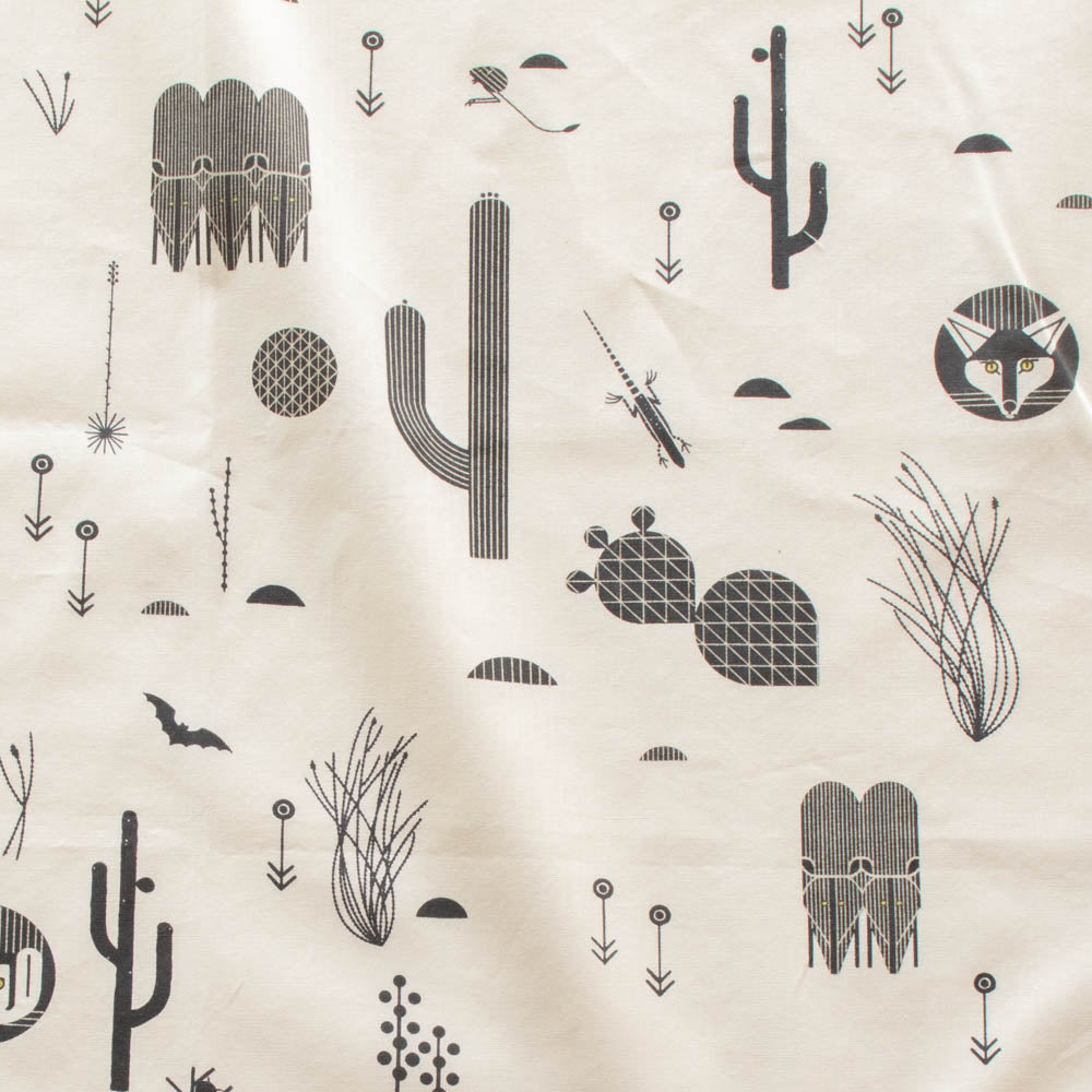 Desert Silhouettes Cream Poplin