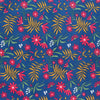 Fronds and Flowers Meadow Poplin