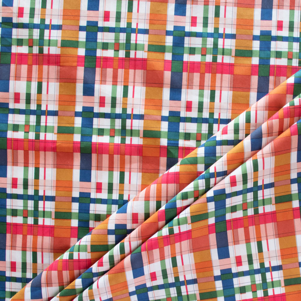 Plaid Party Meadow Poplin