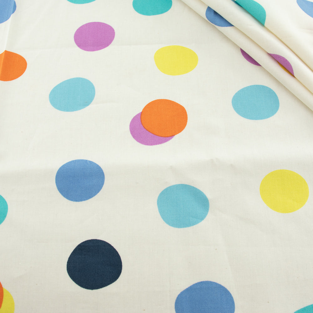 Mochi Dot Bright Multi Poplin