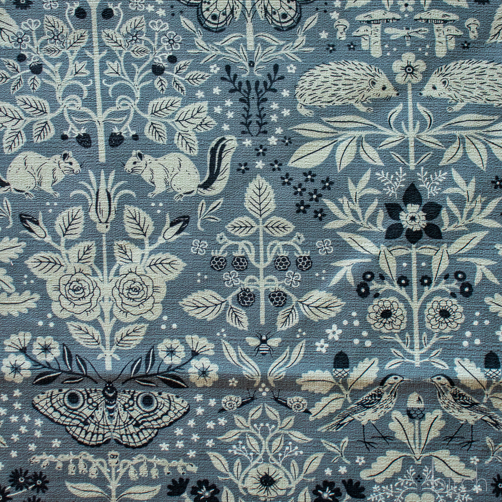 Flora and Fauna Pool Barkcloth