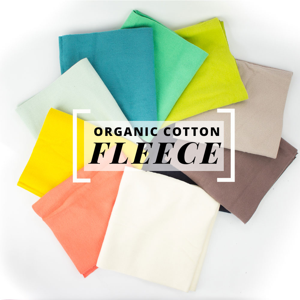 Organic Cotton Fleece by the Meter Fleece Fabric Organic Organic
