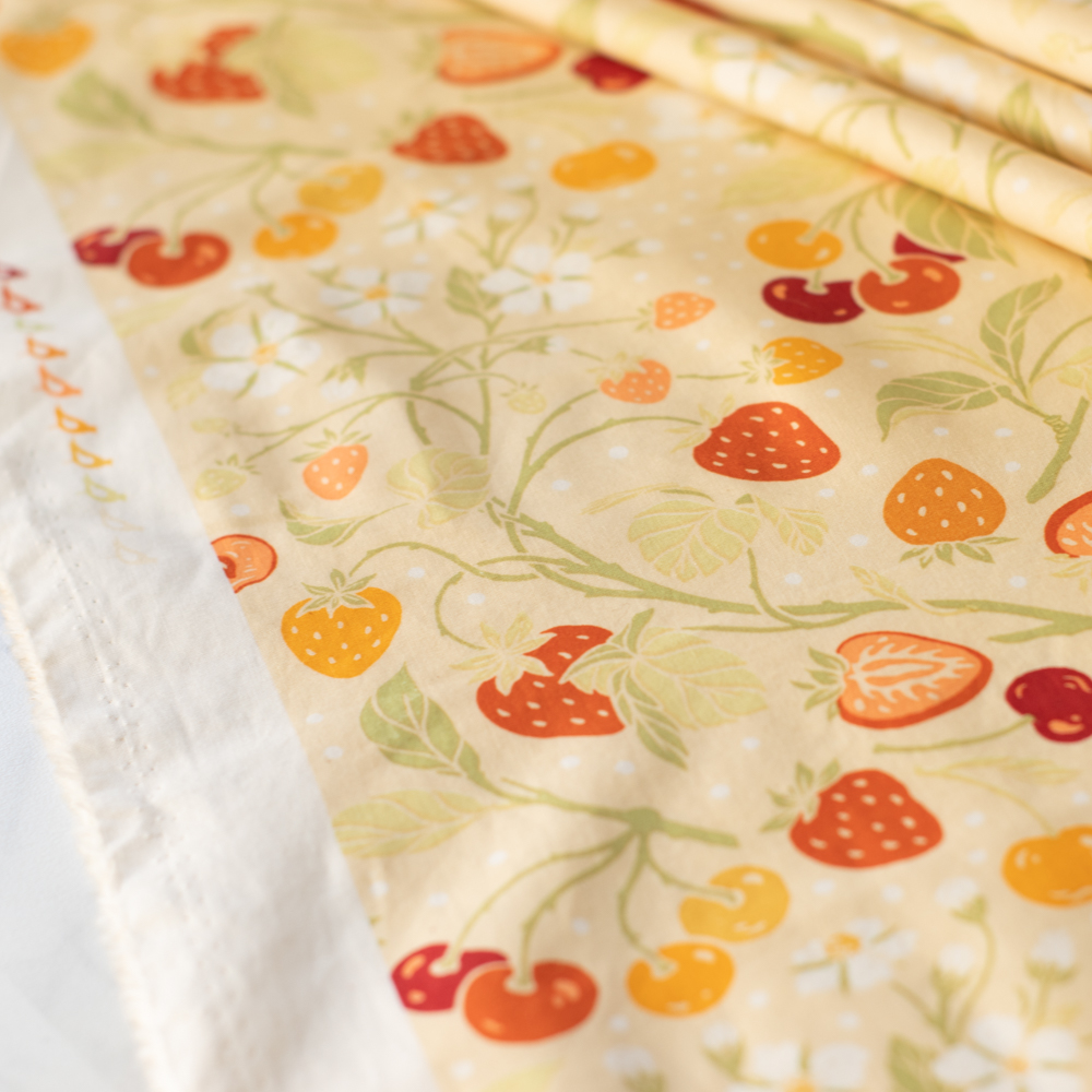 Strawberry Fruit Floral Fabric